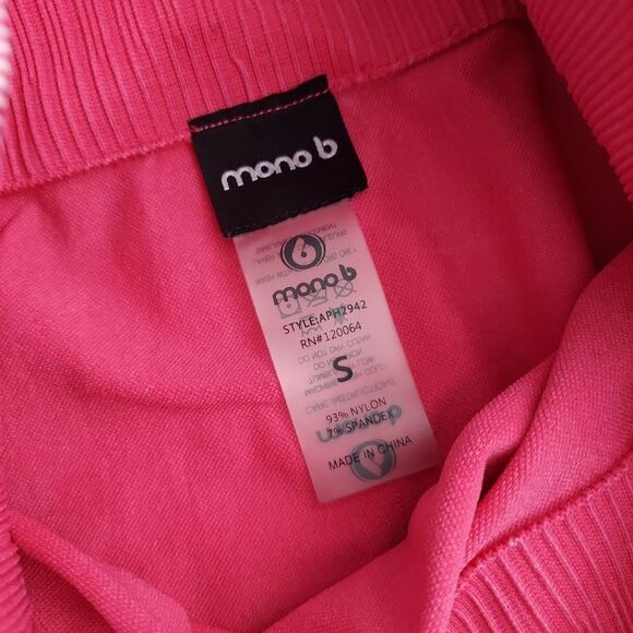 Mono B. High Waist Perforated Pink Leggings S - Picture 4 of 9